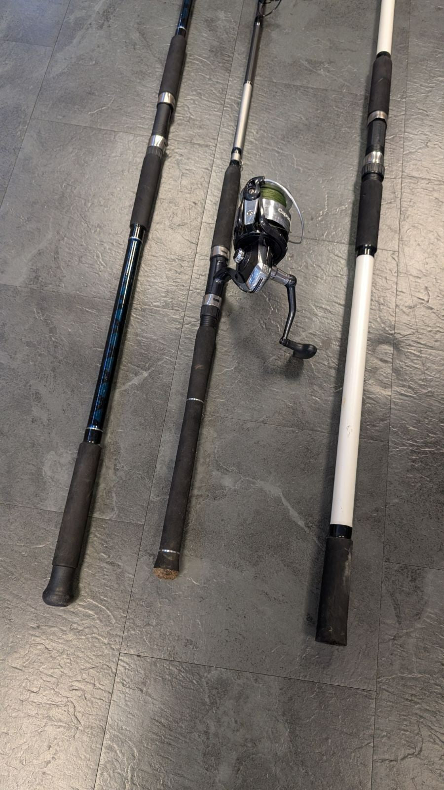 Pa2) Fishing Rods x 3 & Reel X1 Bundle Caperlan Shakespeare & Mackere – Cash Recycle
