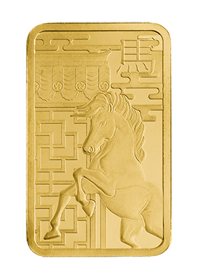 20g Gold Bar Minted Lunar Year Of The Horse 9999