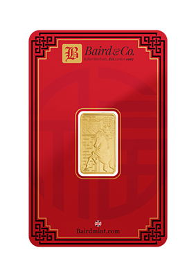 10g Gold Bar Minted Lunar Year Of The Horse 9999