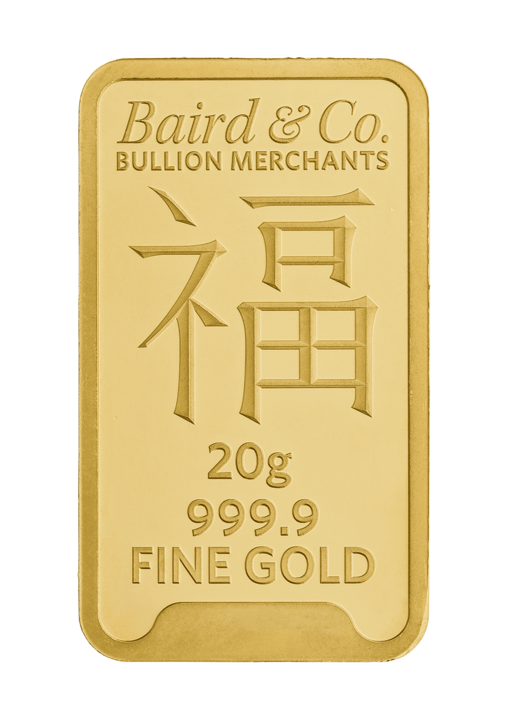 20g Gold Bar Minted Lunar Year Of The Dragon 9999