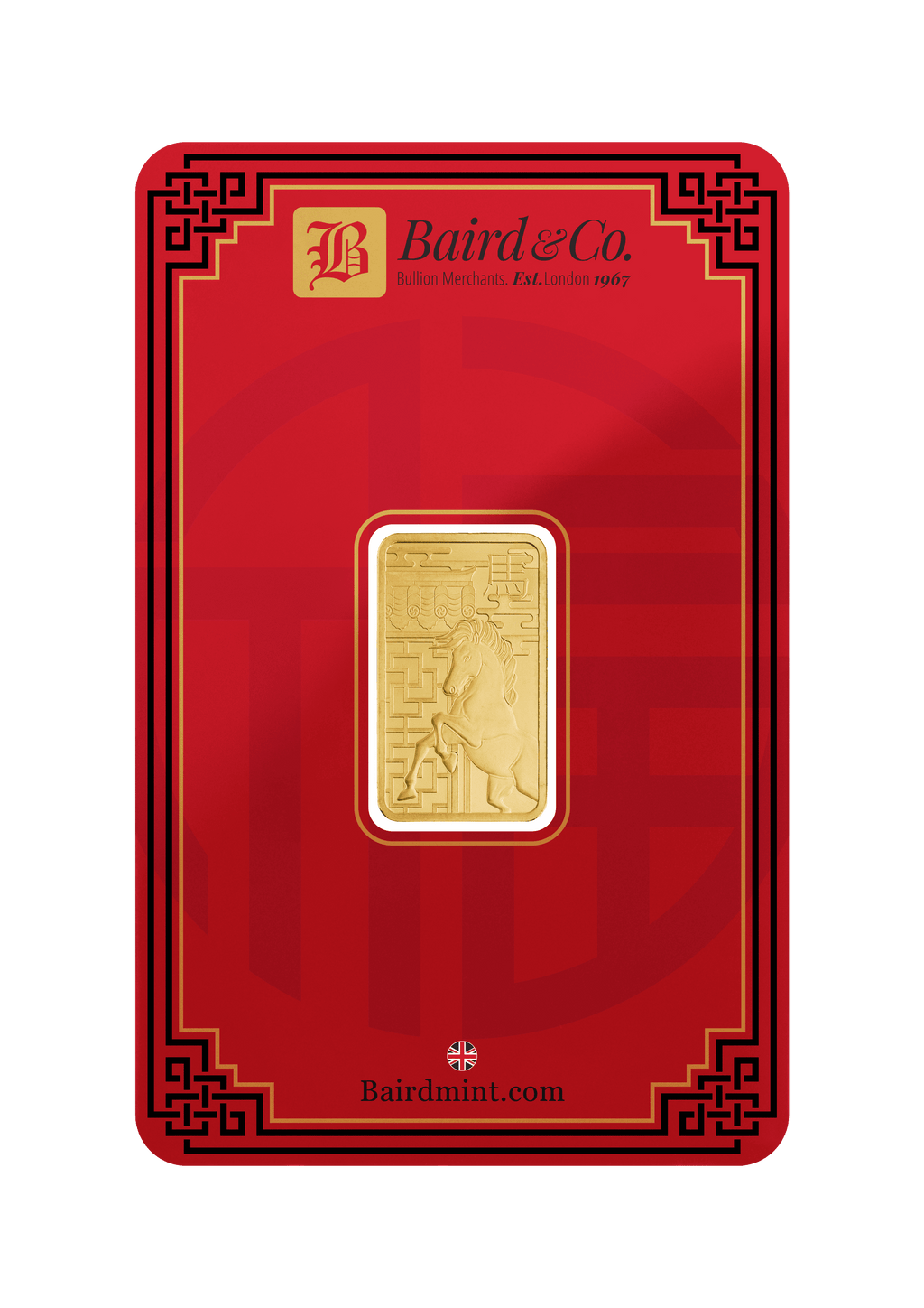 10g Gold Bar Minted Lunar Year Of The Dragon 9999