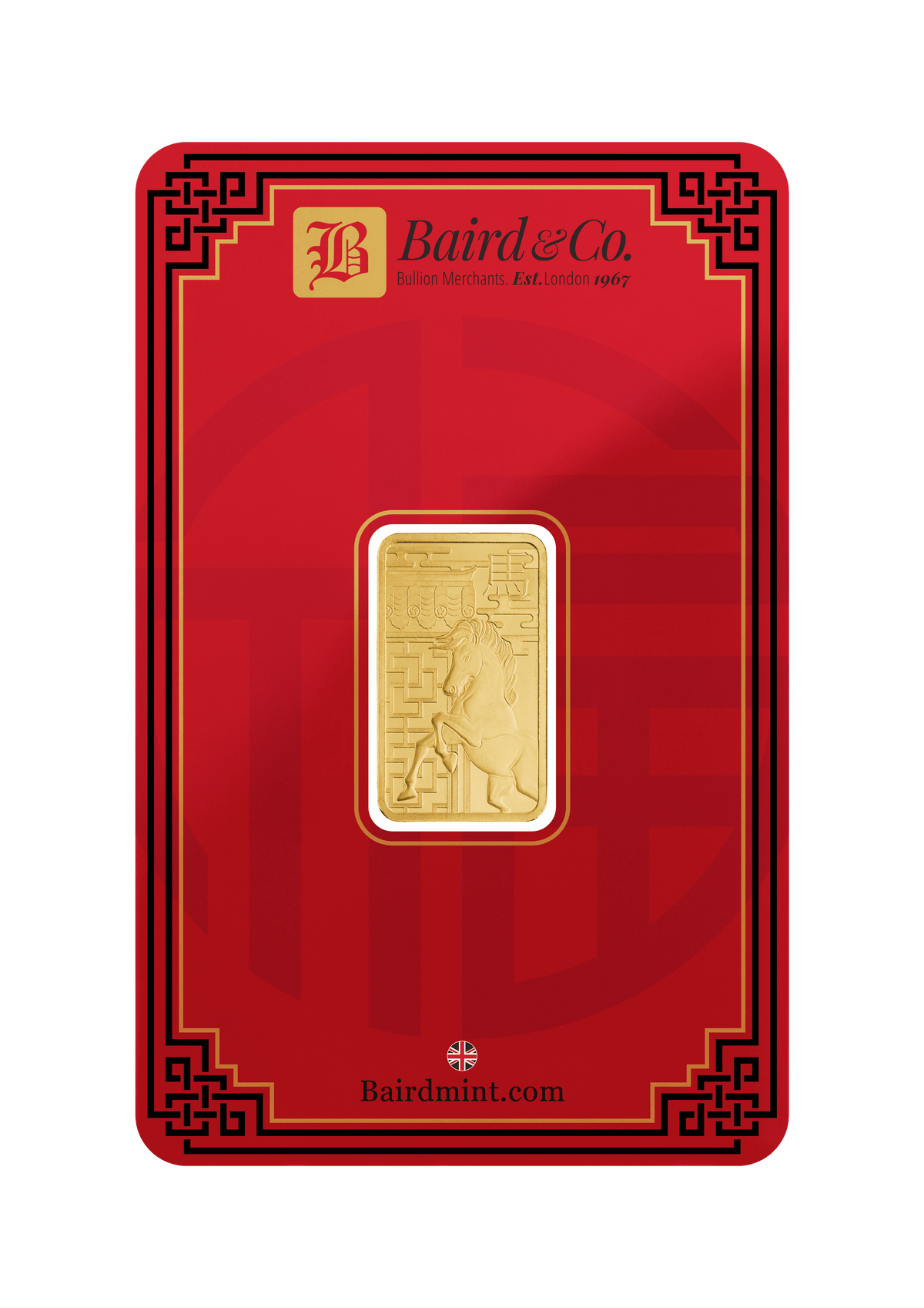 10g Gold Bar Minted Lunar Year Of The Dragon 9999