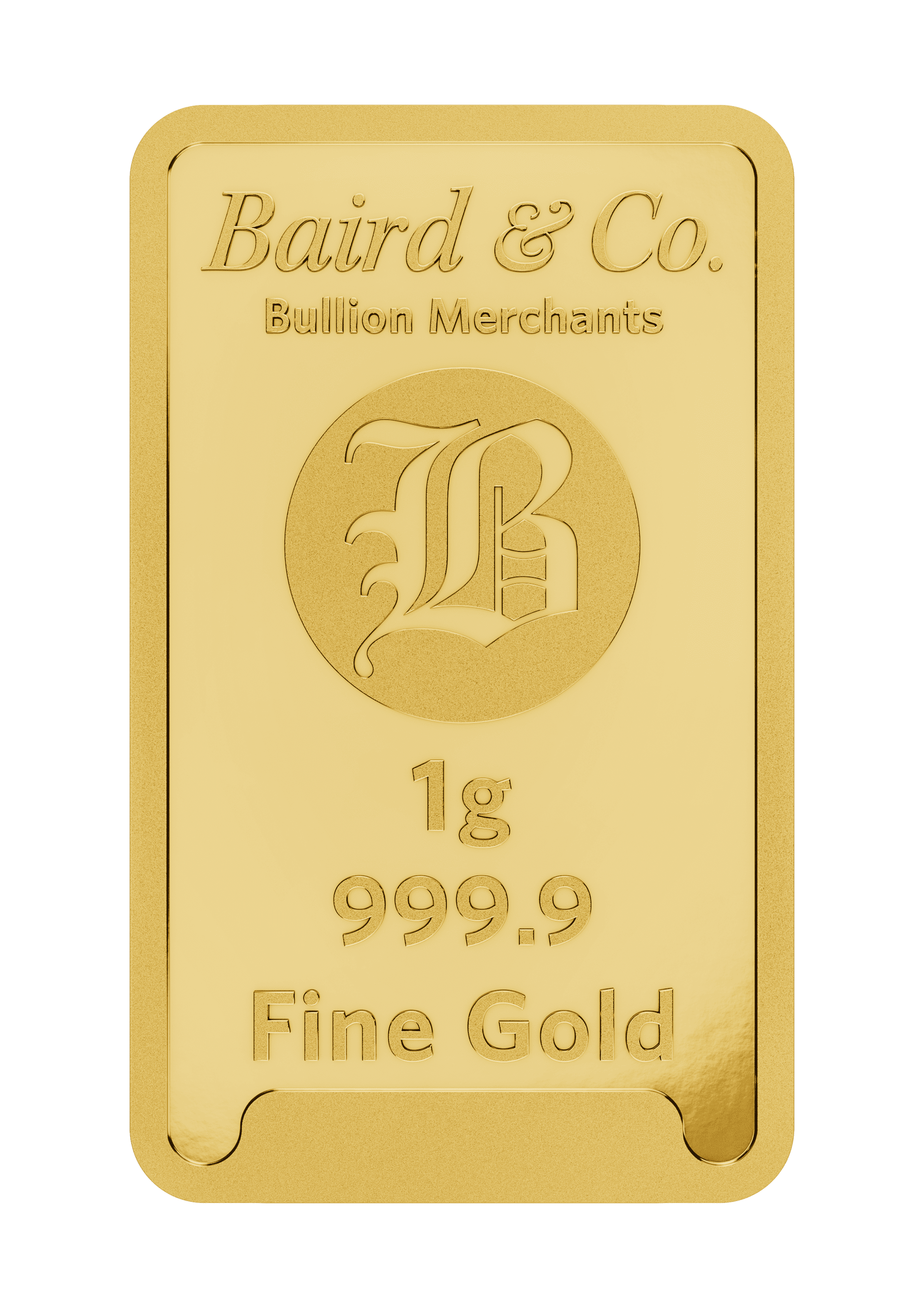1gr MINTED Gold Bar .9999 Fine