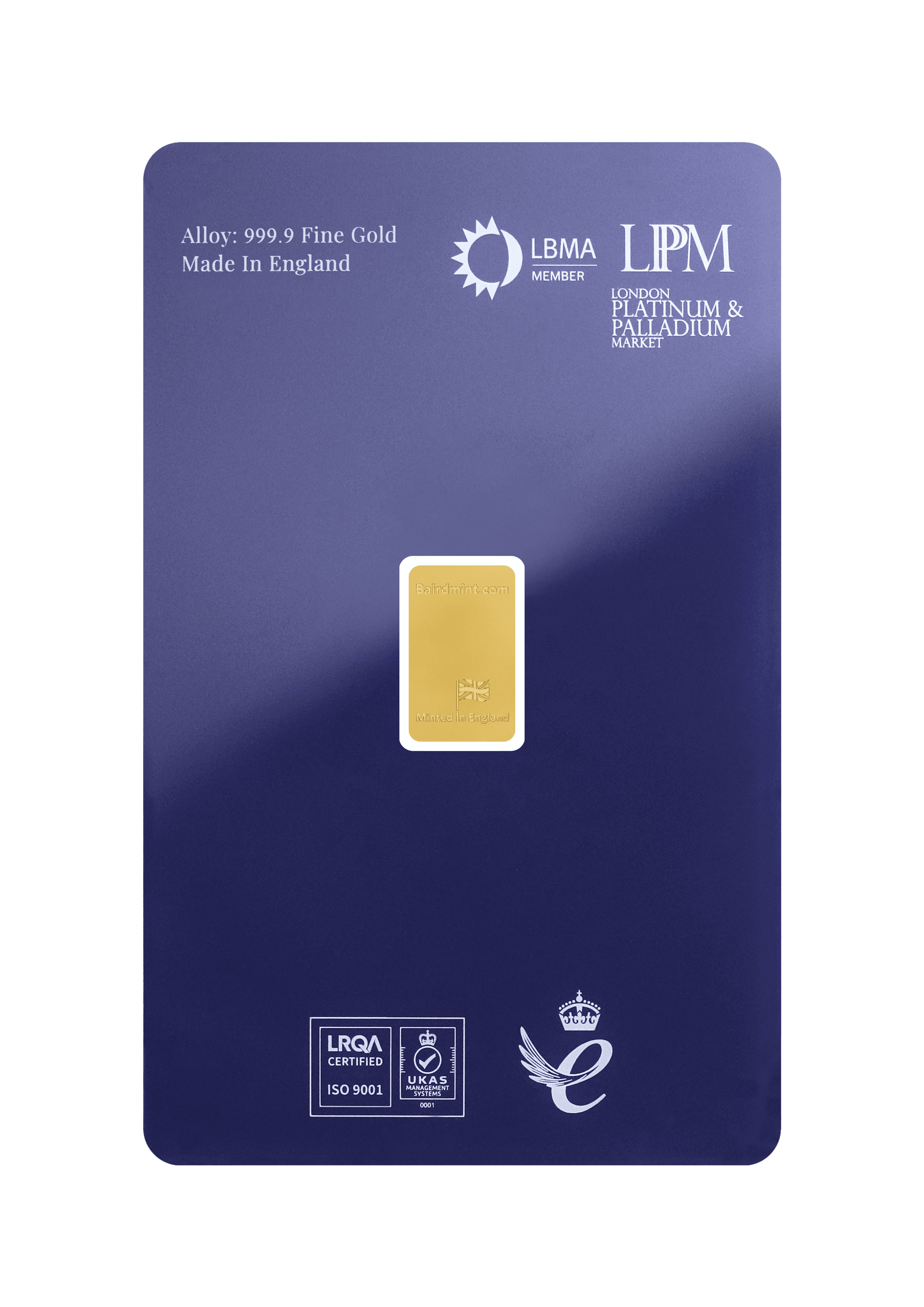 1gr MINTED Gold Bar .9999 Fine