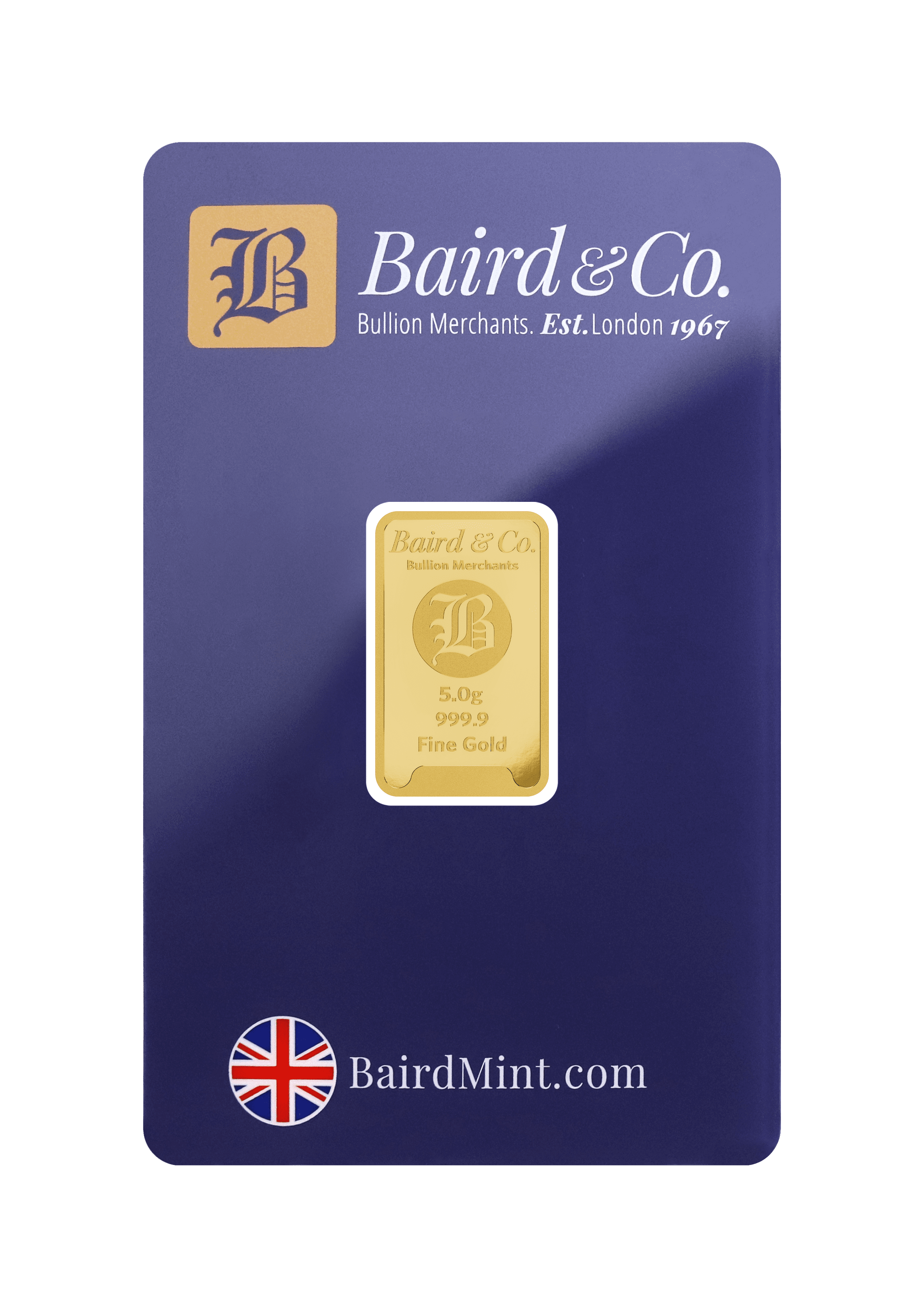 5gr  MINTED Gold Bar .9999 Fine
