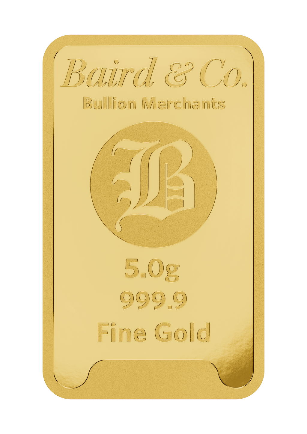 5gr  MINTED Gold Bar .9999 Fine