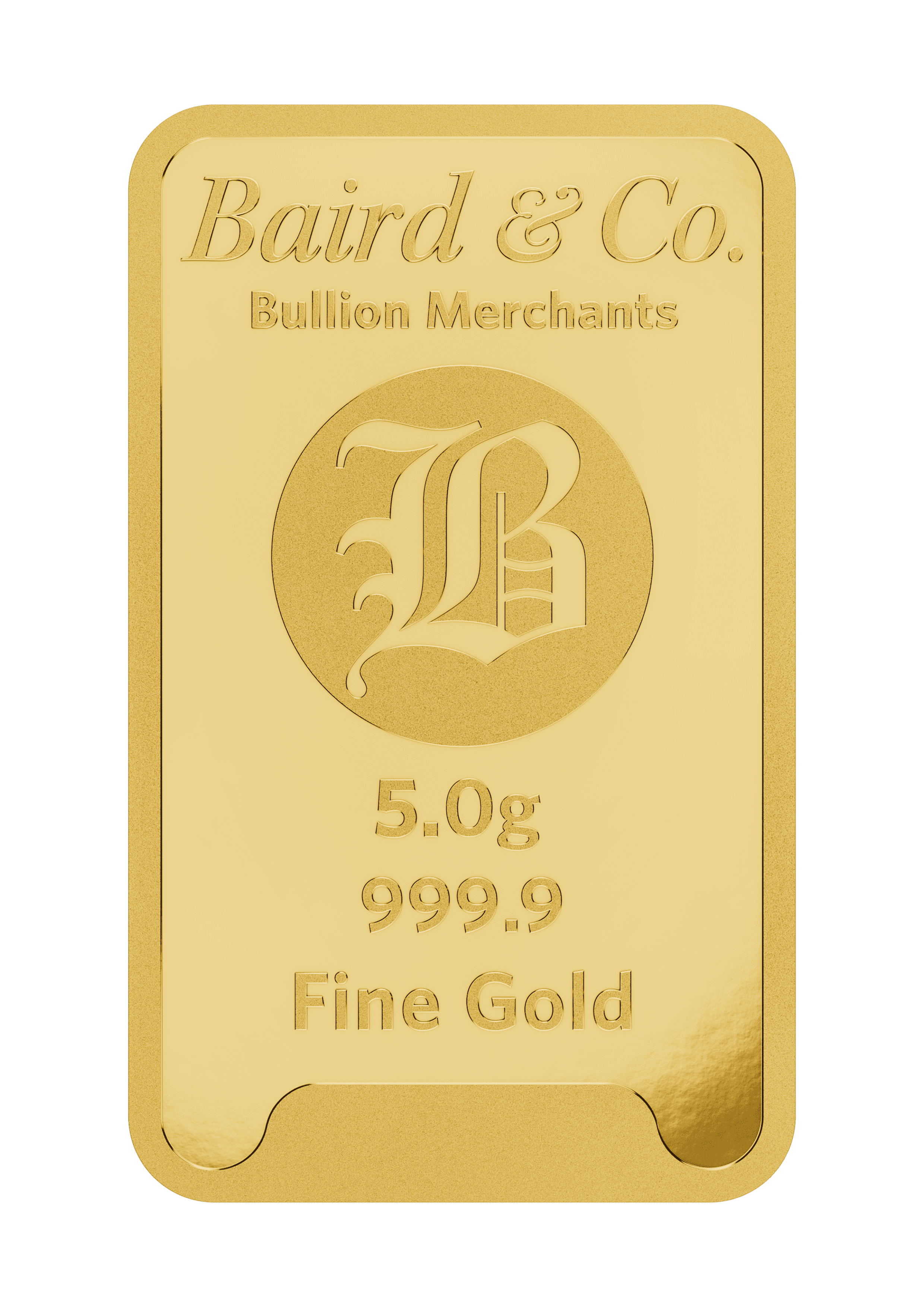 5gr  MINTED Gold Bar .9999 Fine