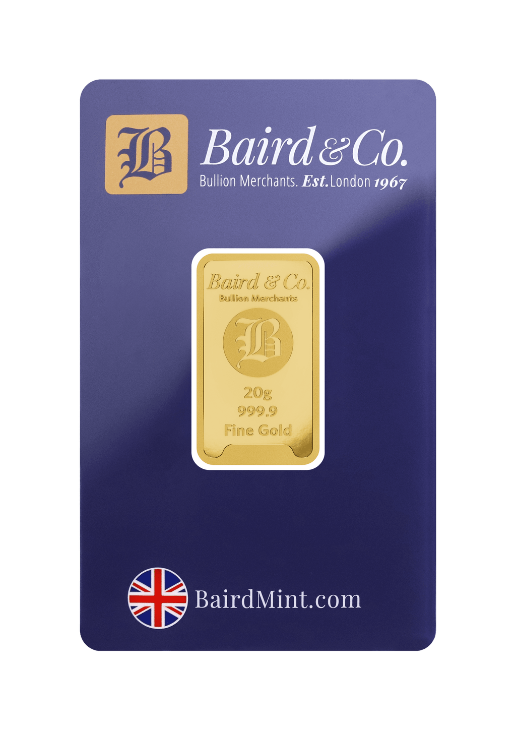 20gr MINTED Gold Bar .9999 Fine