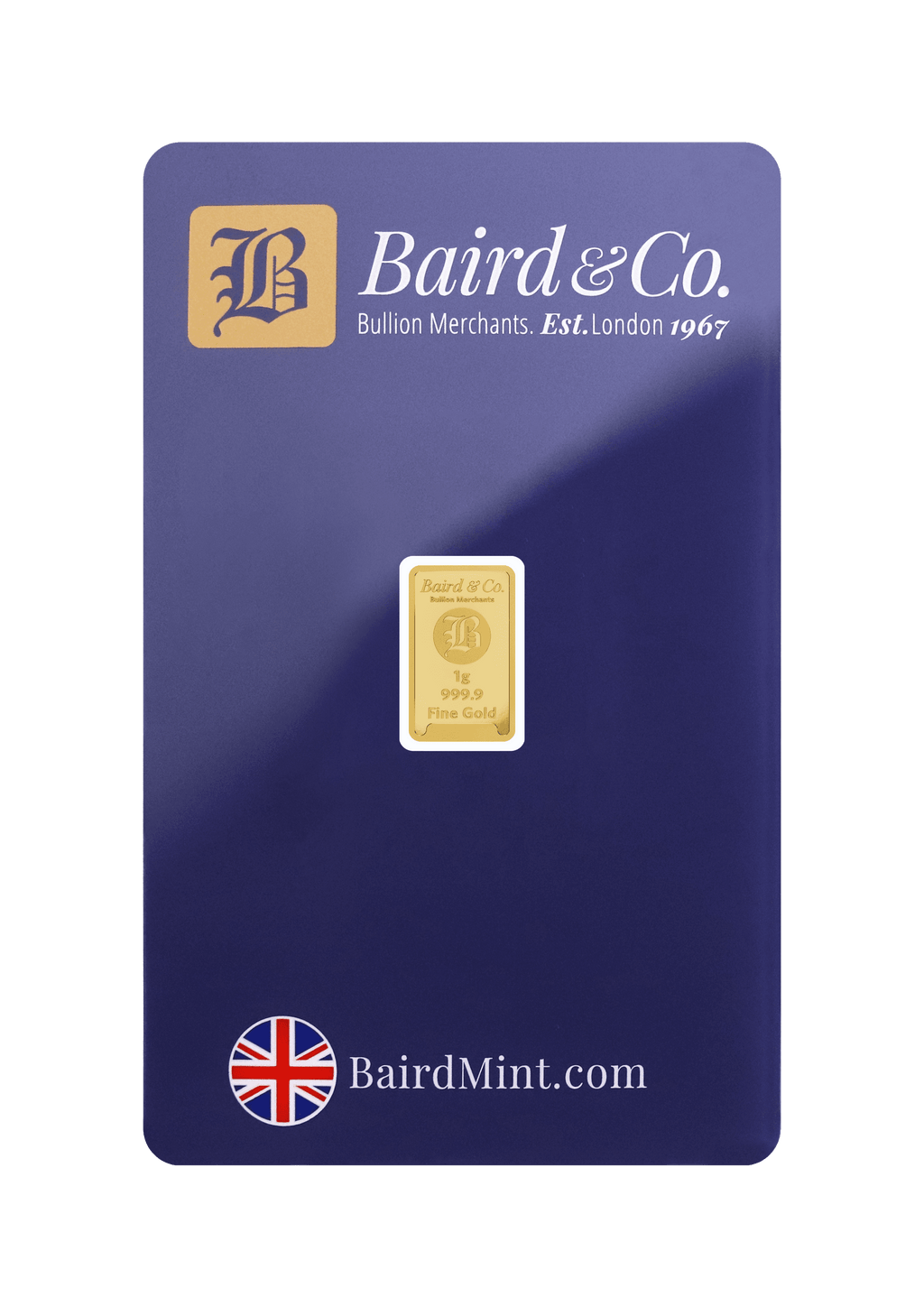 1gr MINTED Gold Bar .9999 Fine