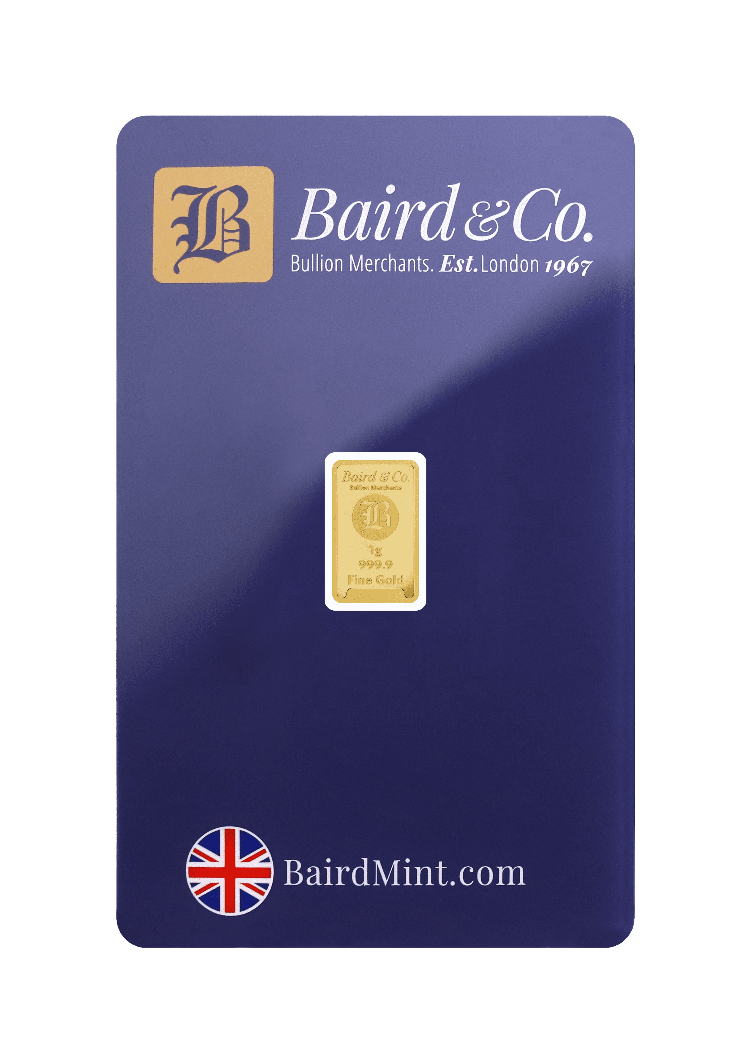 1gr MINTED Gold Bar .9999 Fine