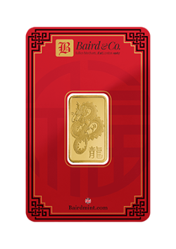 20g Gold Bar Minted Lunar Year Of The Dragon 9999