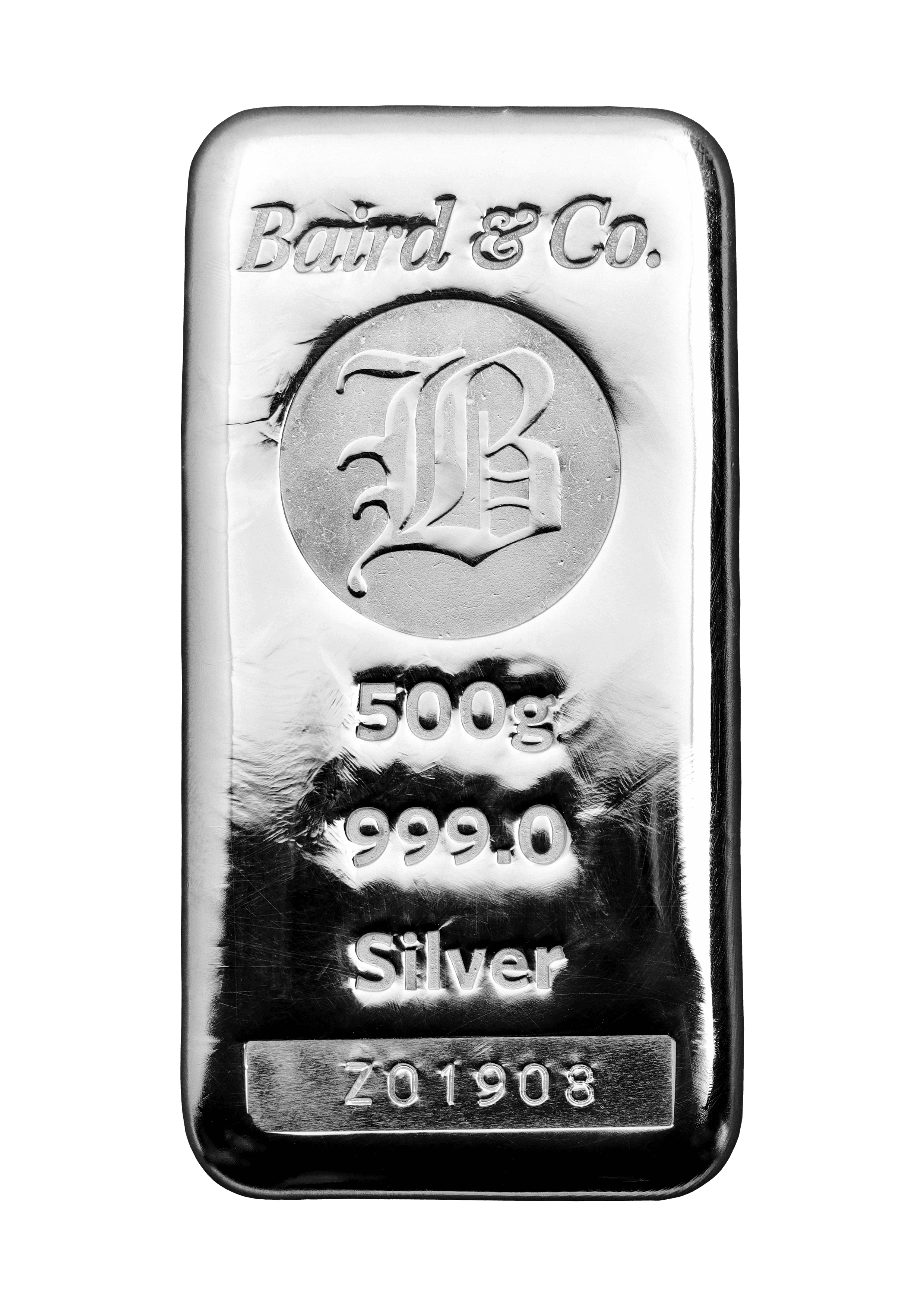 500gr Cast Silver Bar 999.0 Fine