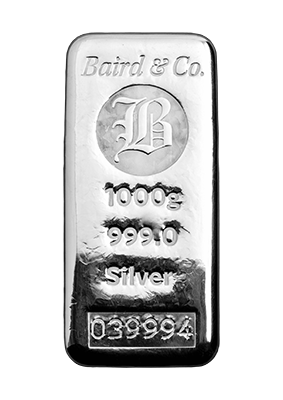 1kg Cast Silver Bar 999.0 Fine